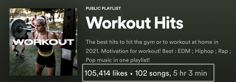 Submit to Workout Playlist