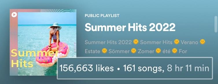 Summer Hits 2022 Spotify Playlist